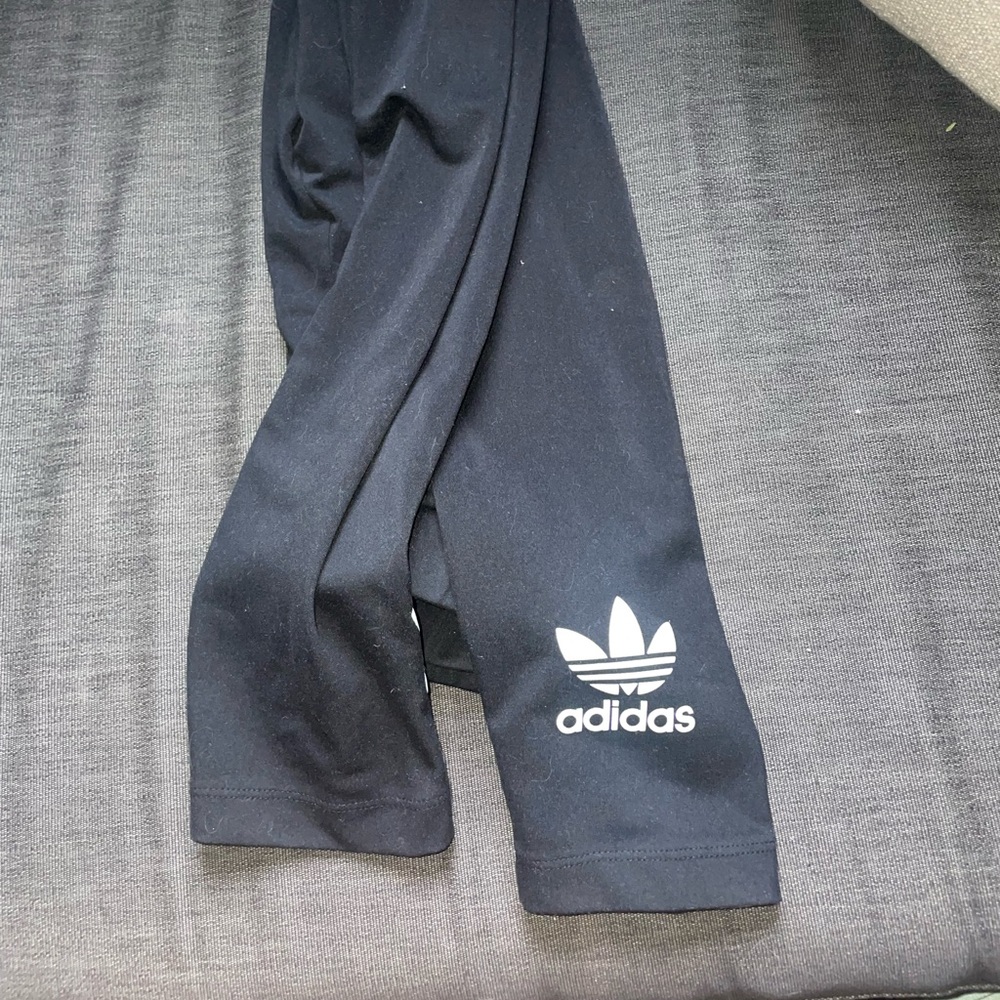 Adidas black high waisted leggings with logo